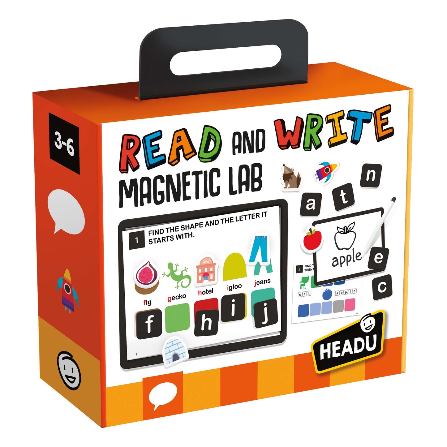 Headu Read and Write Magnetic Lab - Educational Toy for Early Literacy Skills