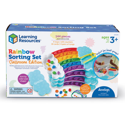 Learning Resources Rainbow Sorting Trays - Educational Classroom Set