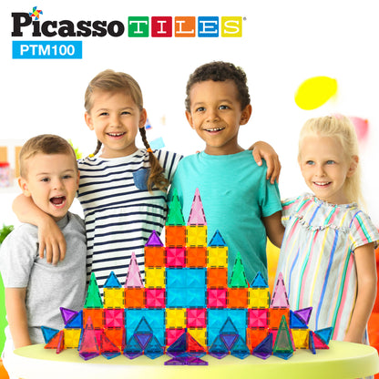 PicassoTiles Mini Diamond 100-Piece Magnetic Building Block Set