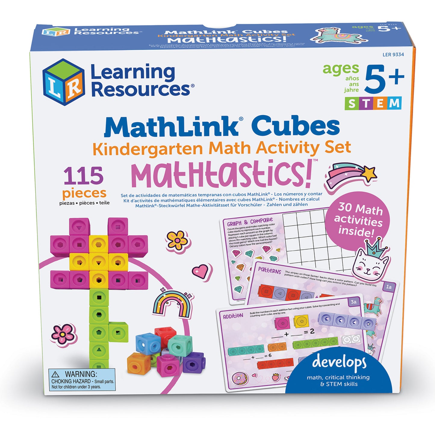 Learning Resources Mathlink Cubes - Kindergarten Math Activity Set - Mathatics!