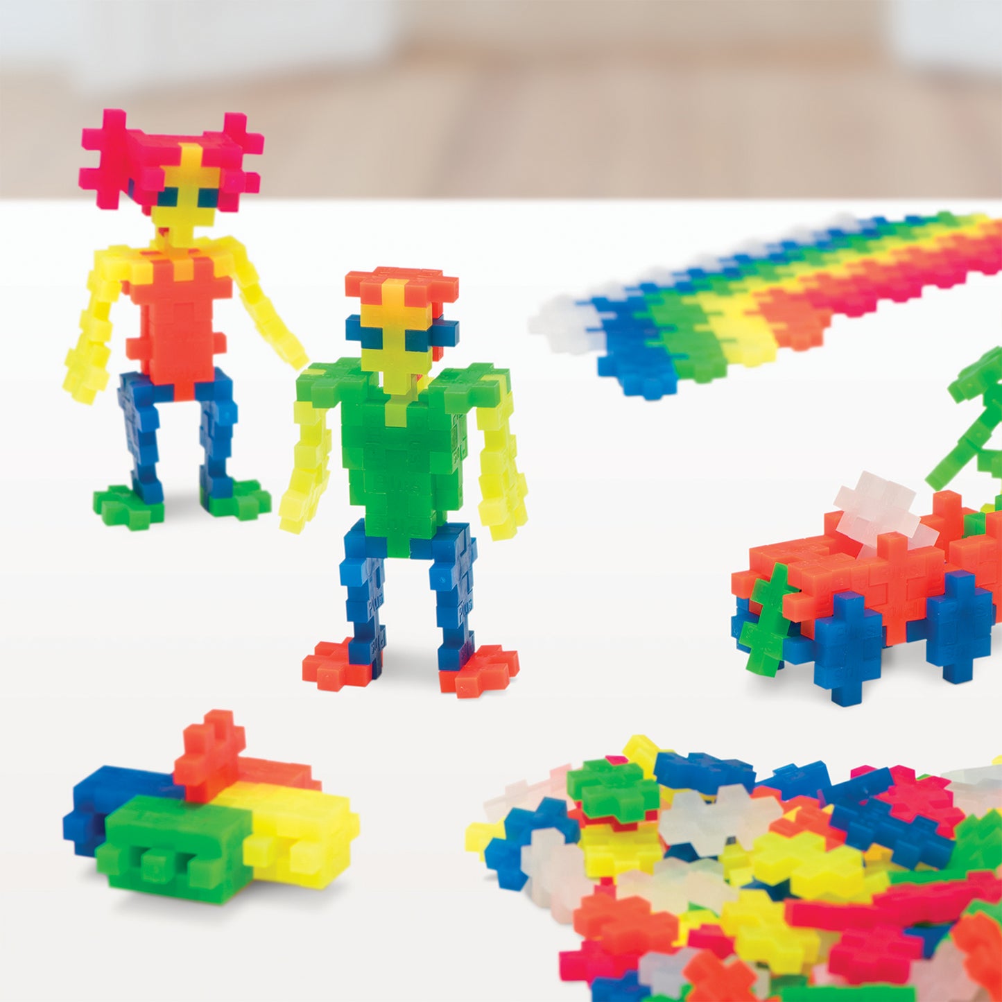 Plus-Plus Open Play Set - Neon Color Mix, 600 Pieces