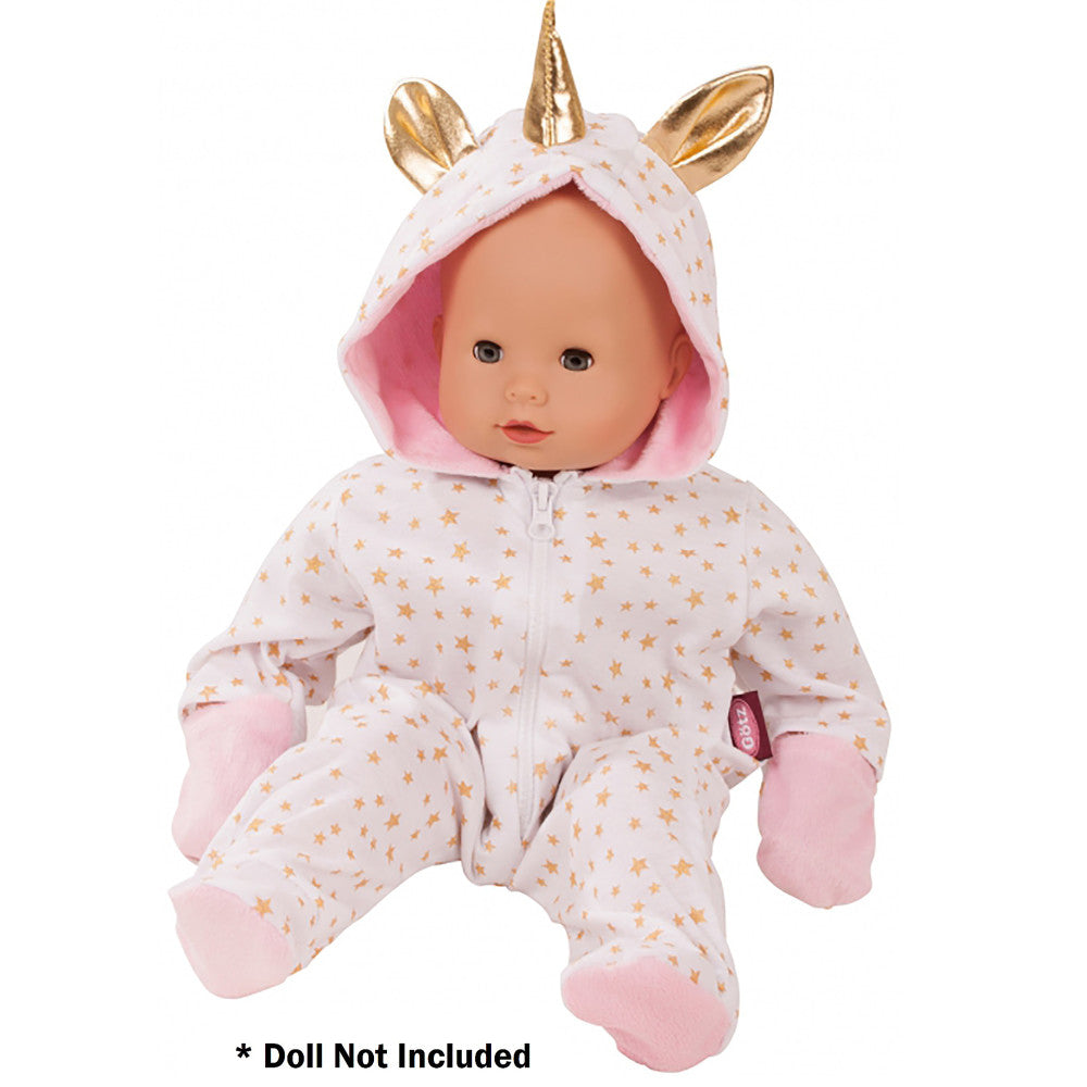 Gotz Unicorn Costume Pajama Sleeper for 13" Dolls with Padded Feet