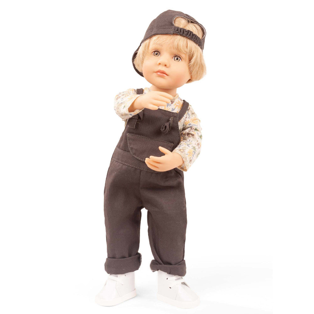 Gotz Little Kidz - Max 14" Multi-Jointed Boy Doll with Denim Dungarees