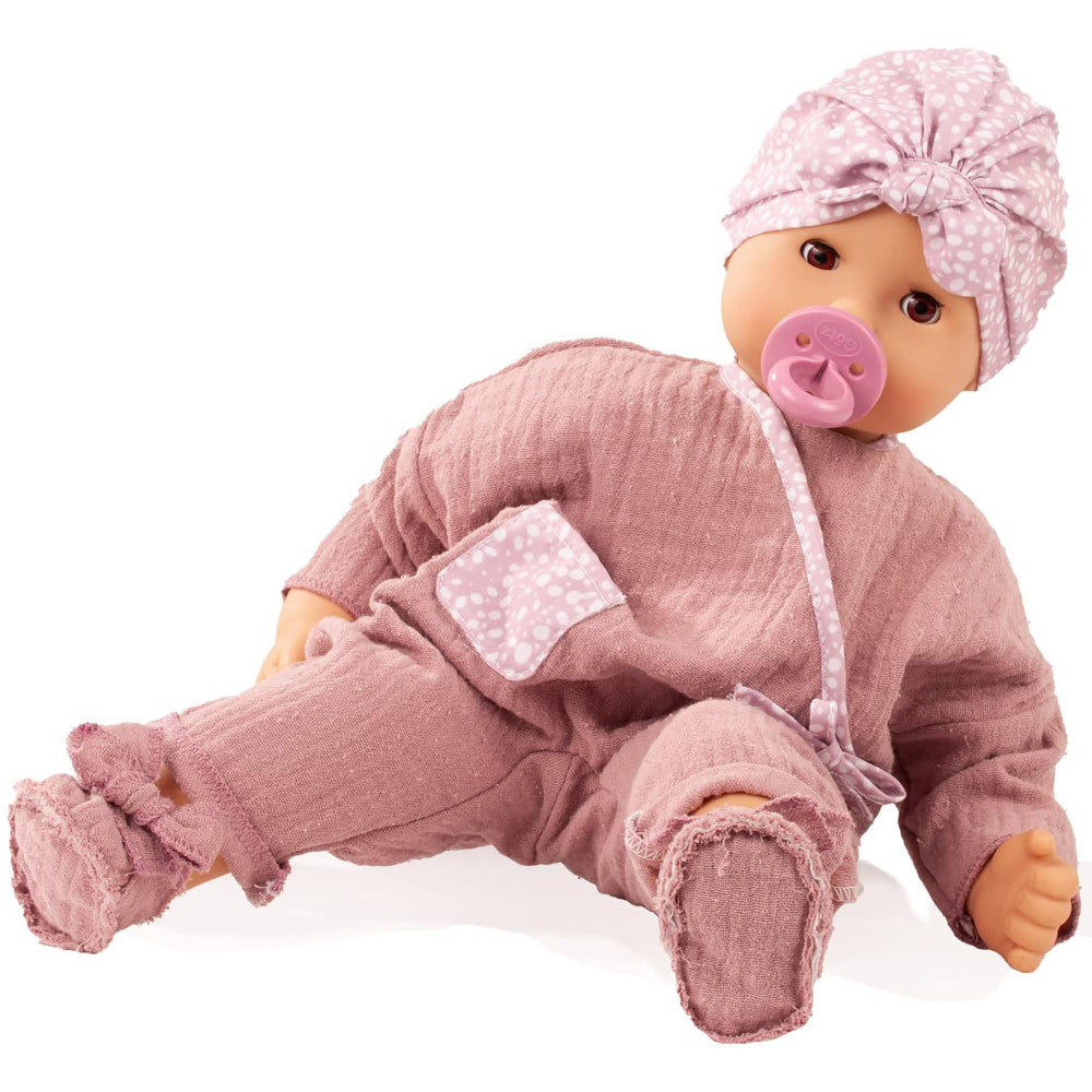 Gotz Maxy Muffin Soft Mood 16.5-inch Cuddly Baby Doll - Mauve Jumpsuit