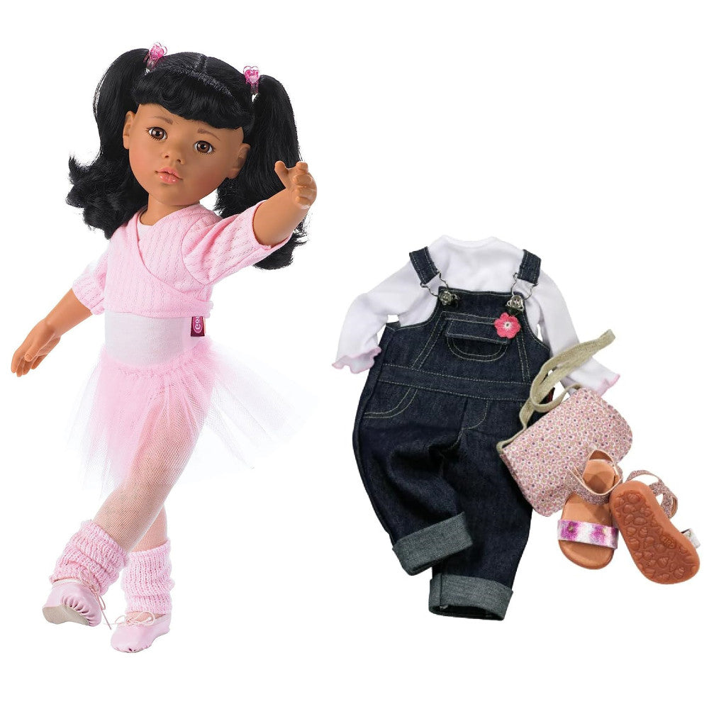 Gotz 19.5 inch Ballet-Themed Doll - Hannah with Black Hair and Bangs