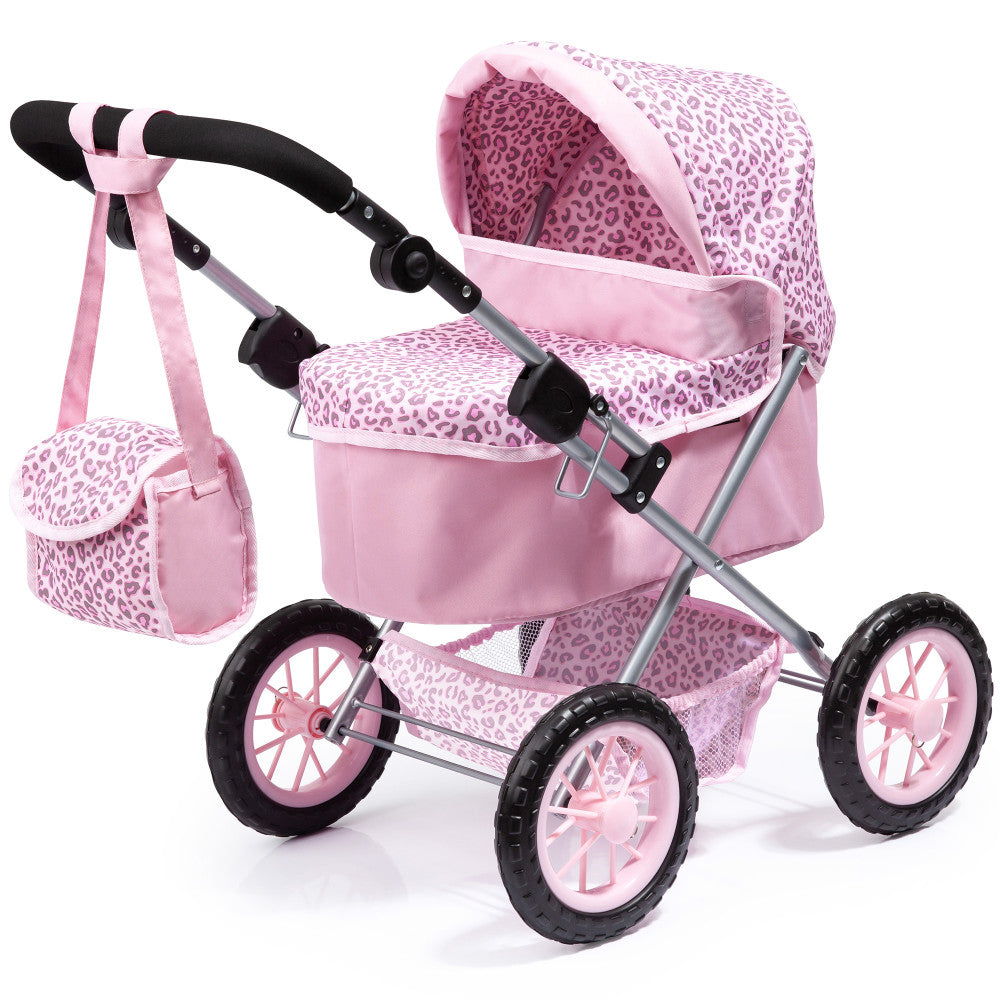 Bayer Design Dolls: Trendy Pram - Pink & Animal Print