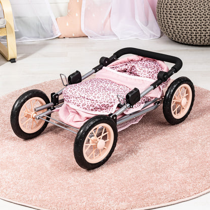 Bayer Design Dolls: Trendy Pram - Pink & Animal Print