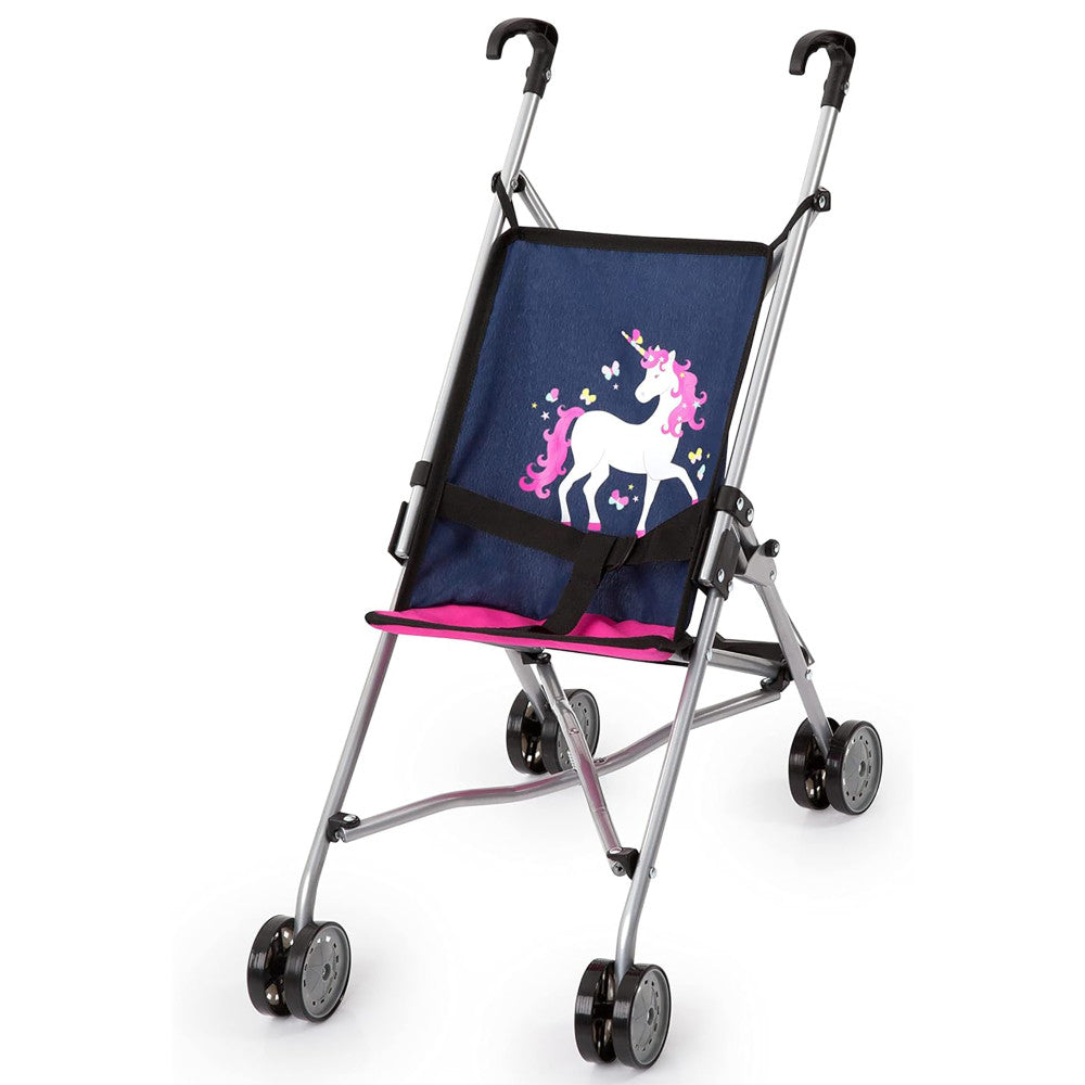 Bayer Design Unicorn-Themed Doll Stroller, Blue & Pink