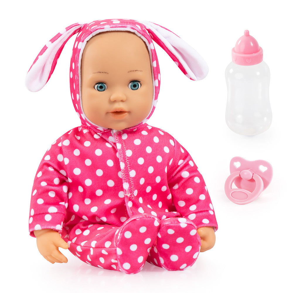 Bayer Design 15 inch - Anna First Words Baby Doll with Bunny Onesie