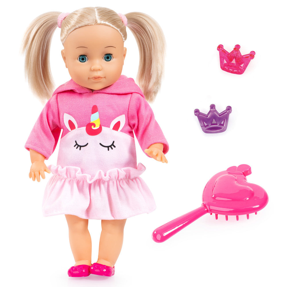 Bayer Design 13-inch Charlene Little Lover Doll with Unicorn Top