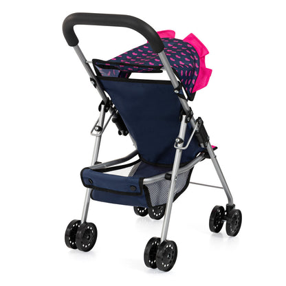 Bayer Design Dolls: 11 Piece Stroller Set - Navy, Pink, Hearts, Unicorn