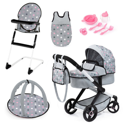 Bayer Design Dolls: Xeo 11 Piece Set - Grey, Pink, Stars