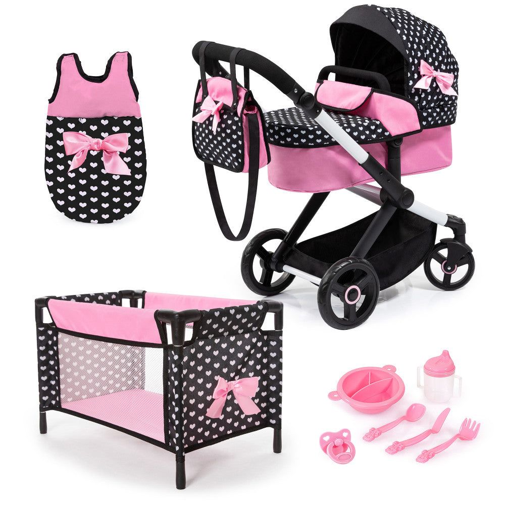 Bayer Design Dolls: Xeo Mega 10 Piece Set - Black, Pink, Hearts