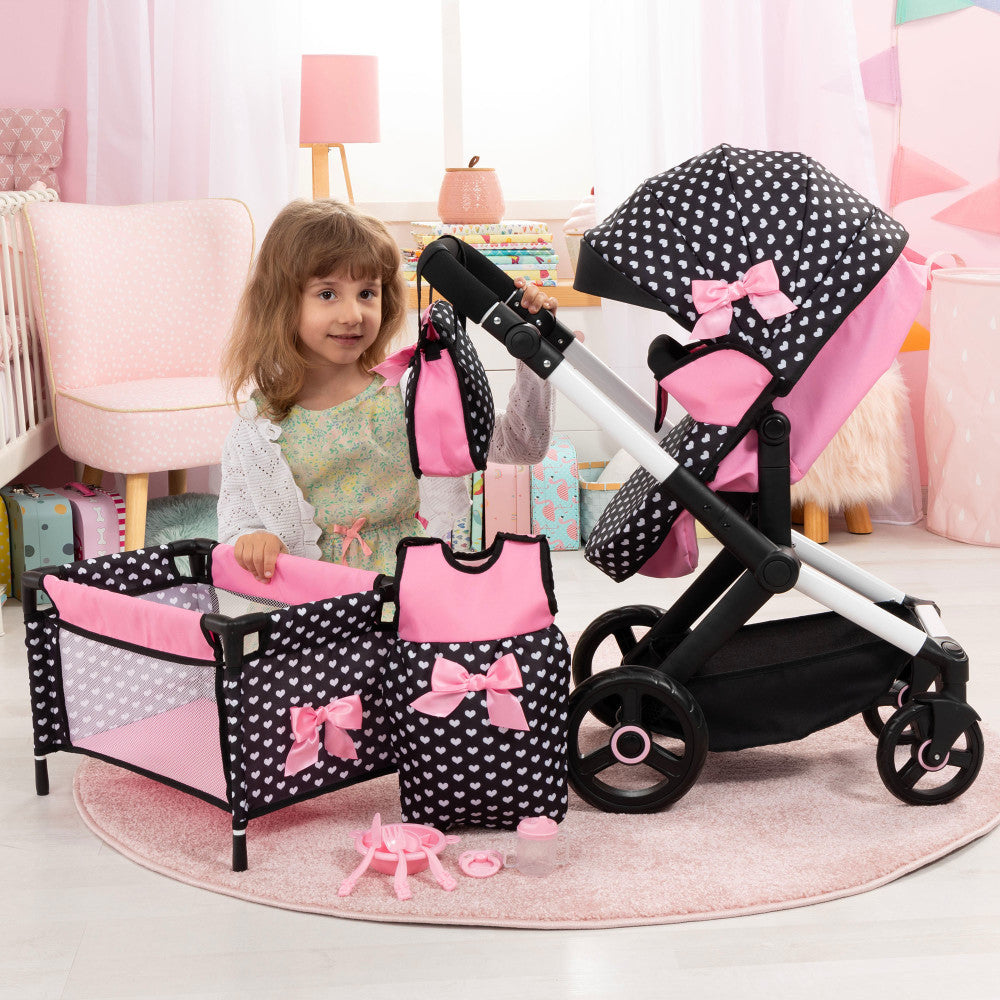 Bayer Design Dolls: Xeo Mega 10 Piece Set - Black, Pink, Hearts