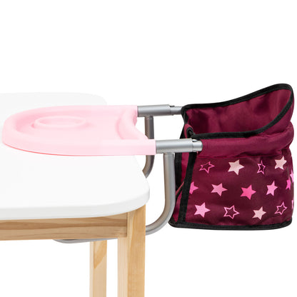 Bayer Design Dolls: Table Seat - Bordeaux, Pink, Stars, Fairy