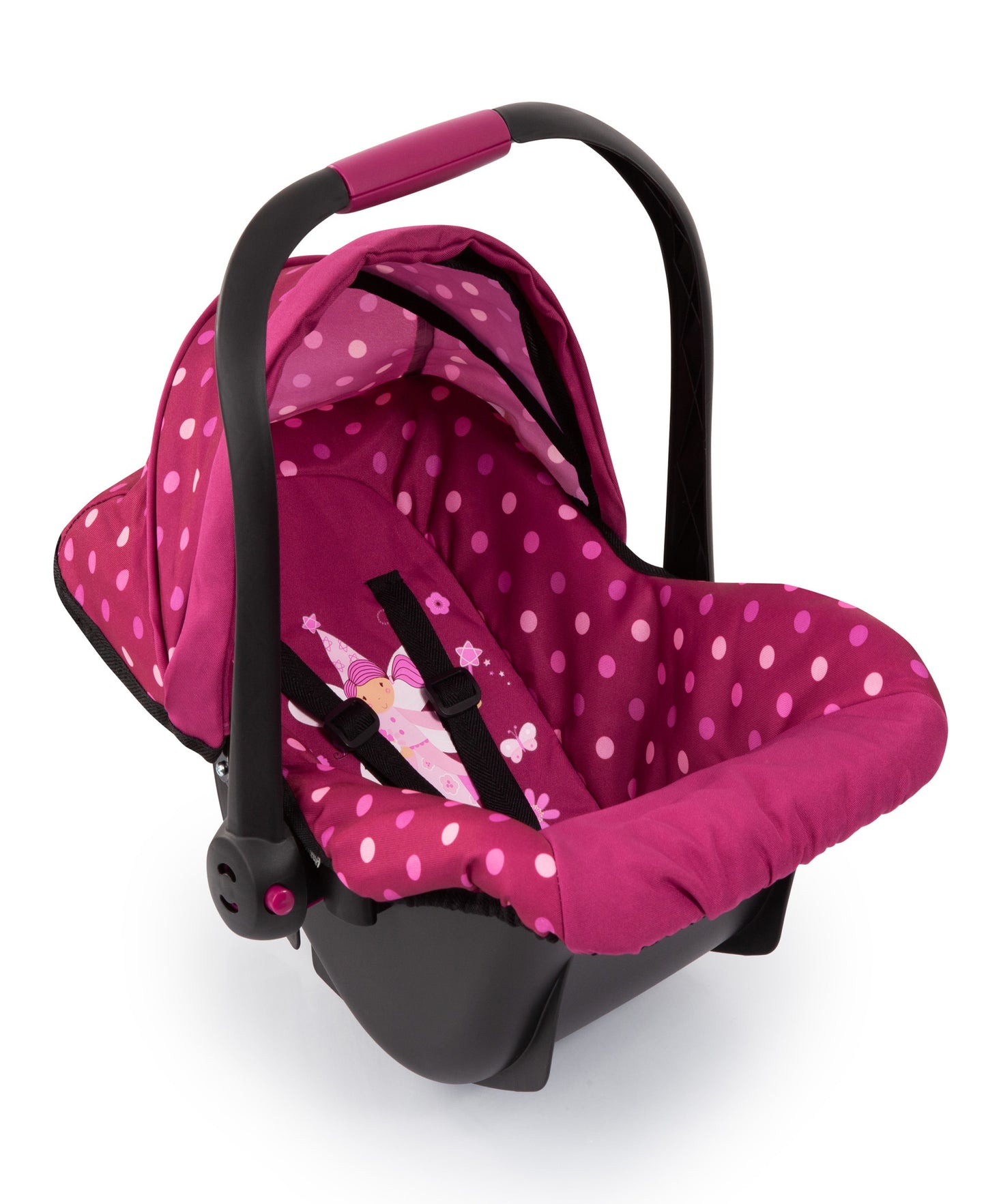 Bayer Design Deluxe Polka Dot Baby Doll Car Seat with Canopy