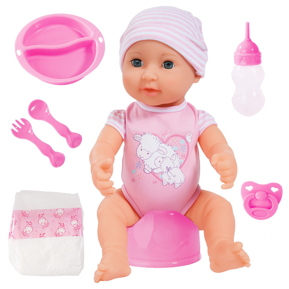 Bayer Design 16" Interactive Piccolina Newborn Baby Doll - Pink Sheep