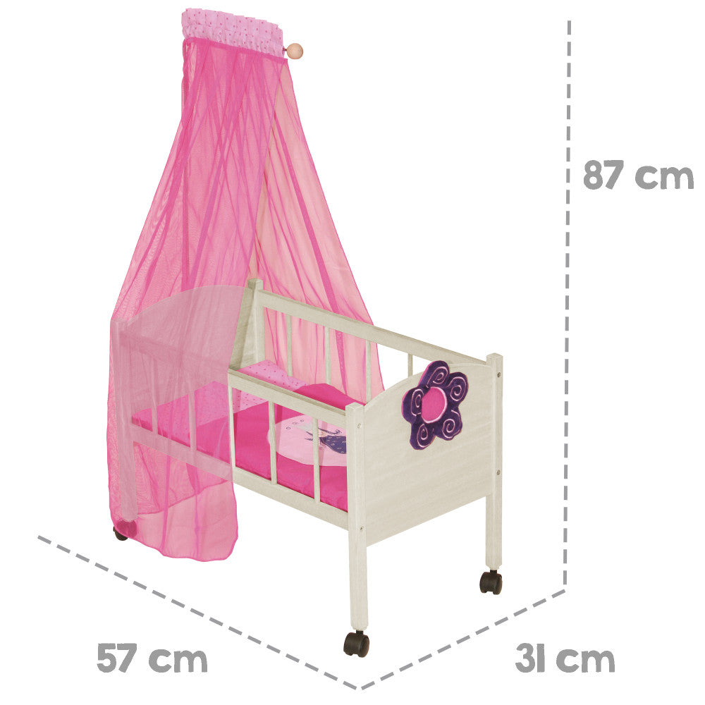 Roba Happy Fee Doll Canopy Bed - Pink