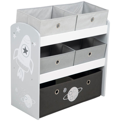 Roba Space Explorer Multi-Bin Toy Organizer - Grey