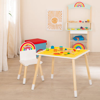 Play-Doh: Creative Seating Group Set - Wooden Crafting Table & Chair