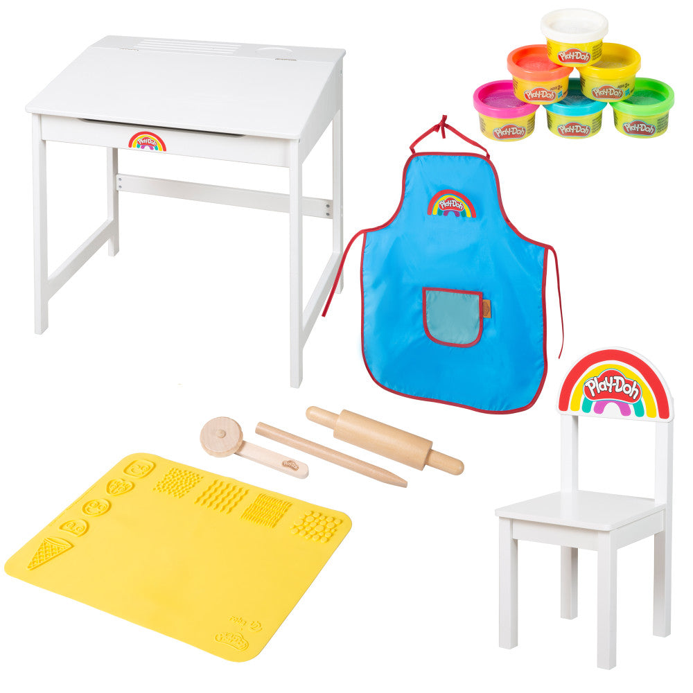 Play-Doh: School Desk & Chair Collection - Wooden Seating Station Playset