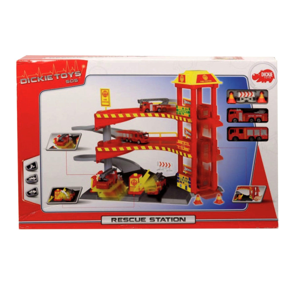 Dickie Toys Fire Station Playset with Light and Sound Effects