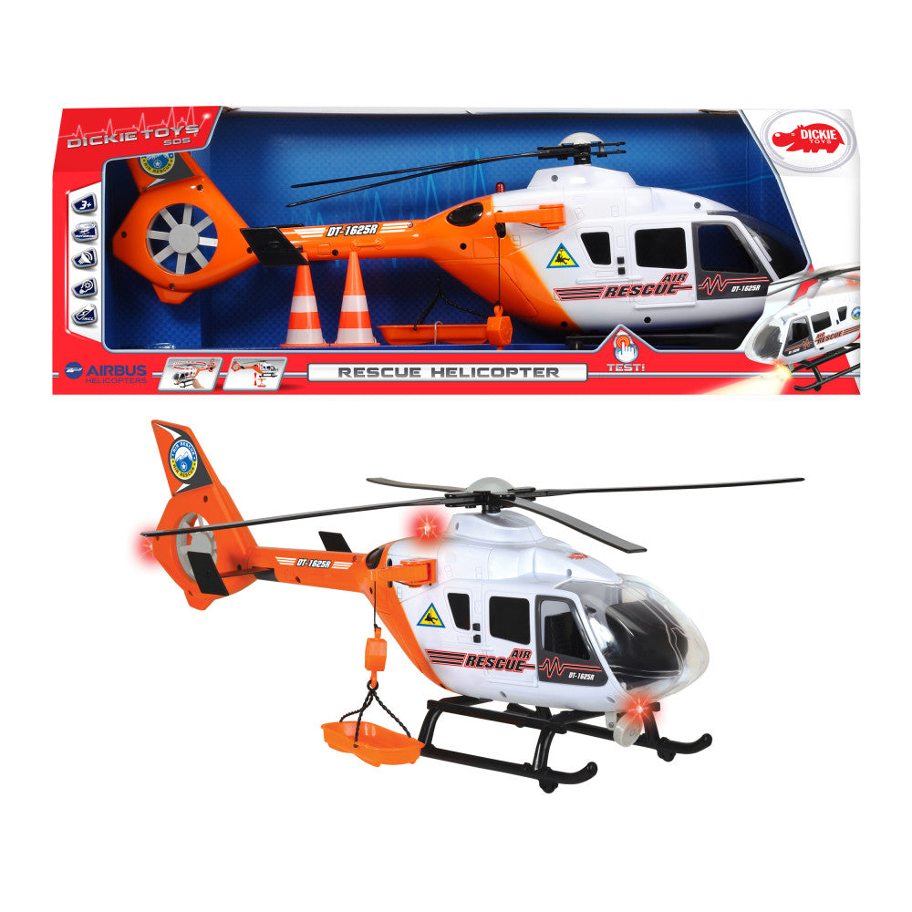 Dickie Toys 25" SOS Rescue Helicopter with Lights and Sounds