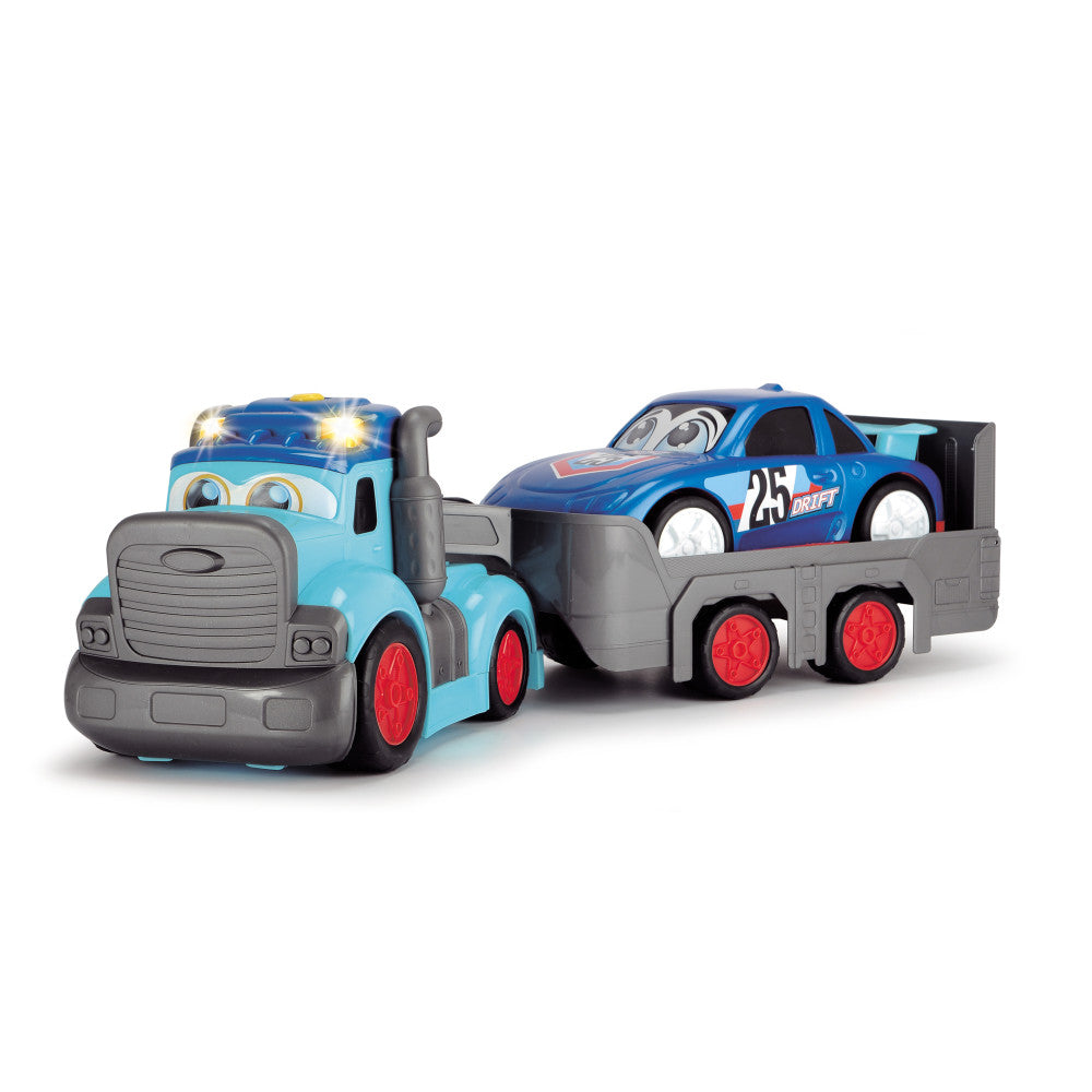 Dickie Toys Happy Truck with Detachable Trailer and Street Car