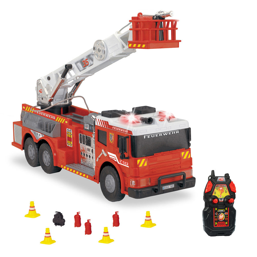 Dickie Toys 24" RC Fire Truck with Light, Sound & Water Pump