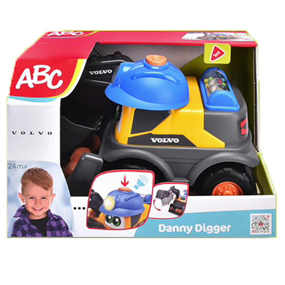 Dickie Toys: ABC Volvo Danny Digger - Yellow & Blue, Kids Ages 3+