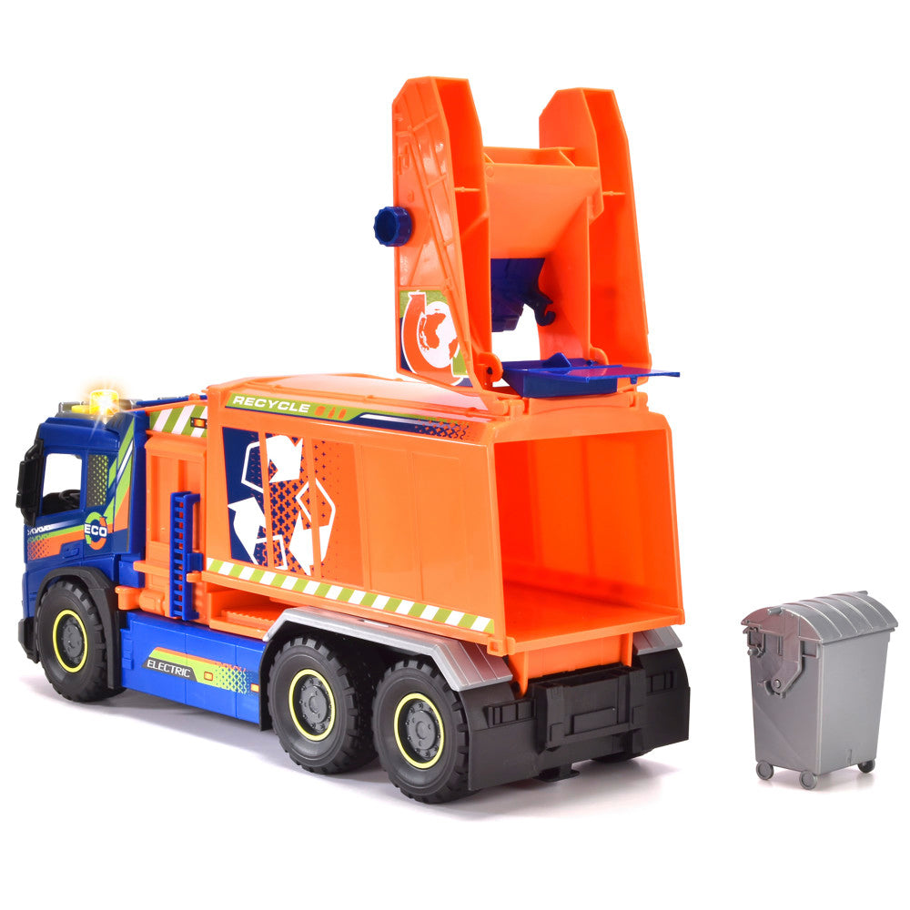 Dickie Toys: Giant Garbage Truck - Blue & Orange, Kids Ages 3+