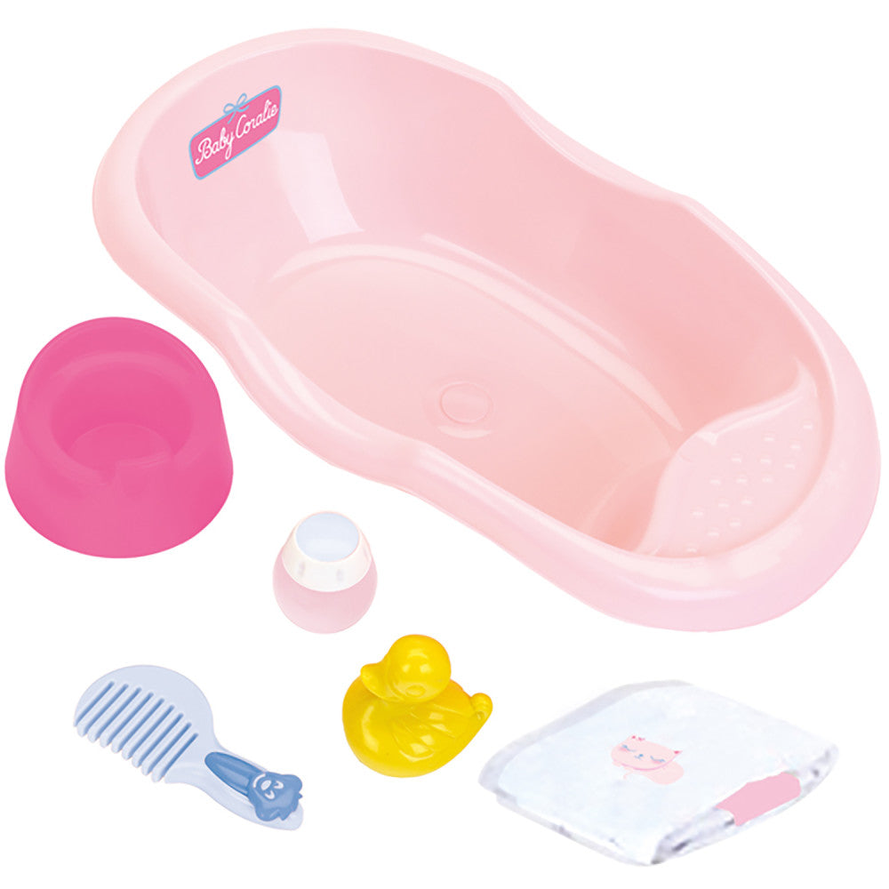 Klein: Baby Coralie Bathtub - Pink 6pc Set, Kids Ages 3+