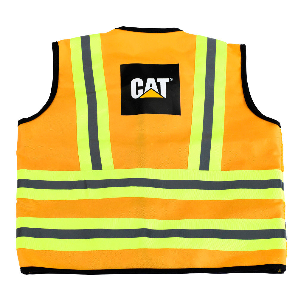 CAT: Construction Worker Vest - Yellow & Black - 5pc Set, Kids Ags 3+