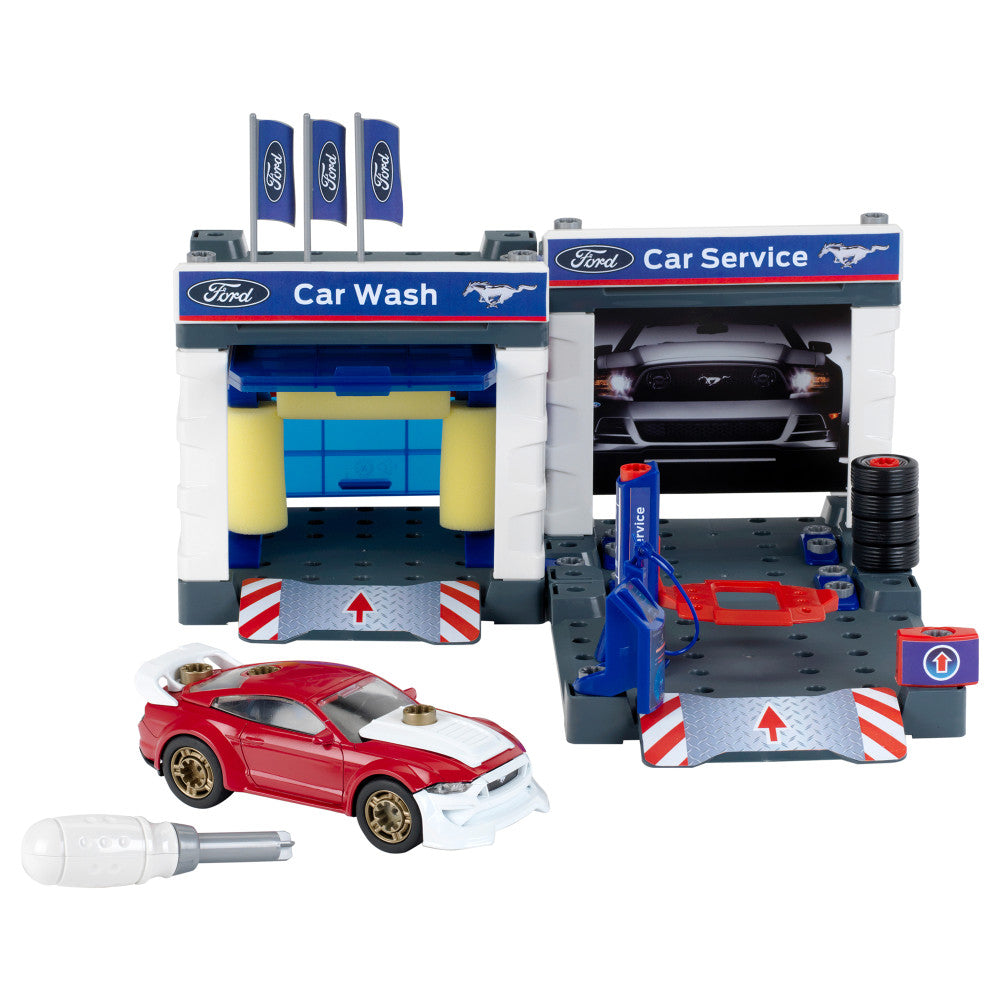 Ford Officially Licensed Service Station Playset with Diecast 2019 Mustang