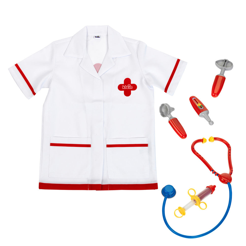 Klein: PRO Doctor Costume - White & Red - 6pc Set, Kids Age 3+