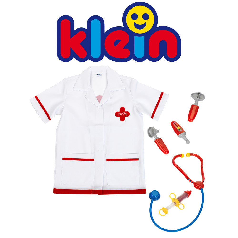 Klein: PRO Doctor Costume - White & Red - 6pc Set, Kids Age 3+