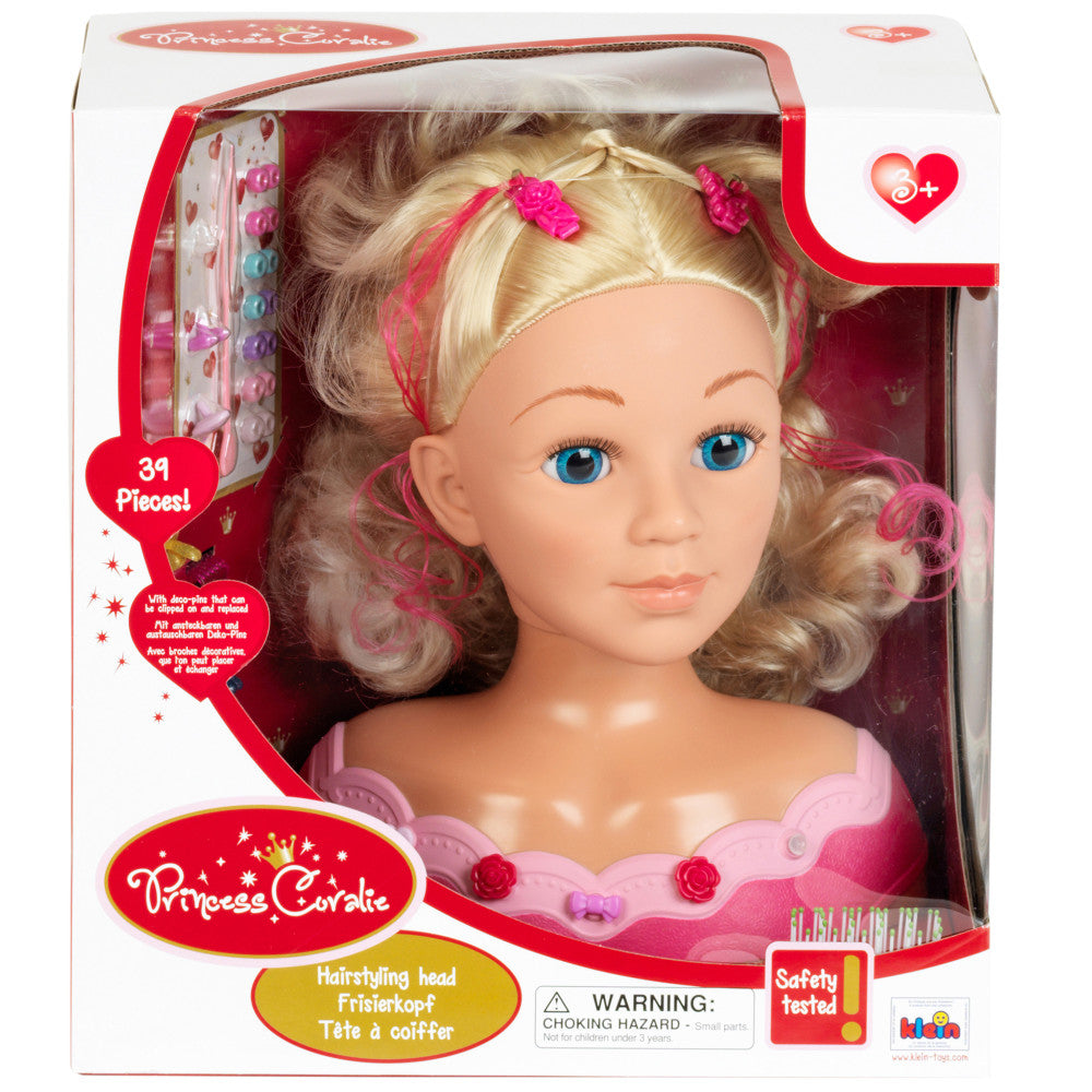 Theo Klein Princess Coralie 11" Hairdressing Head - Little Emma with Styling Accessories