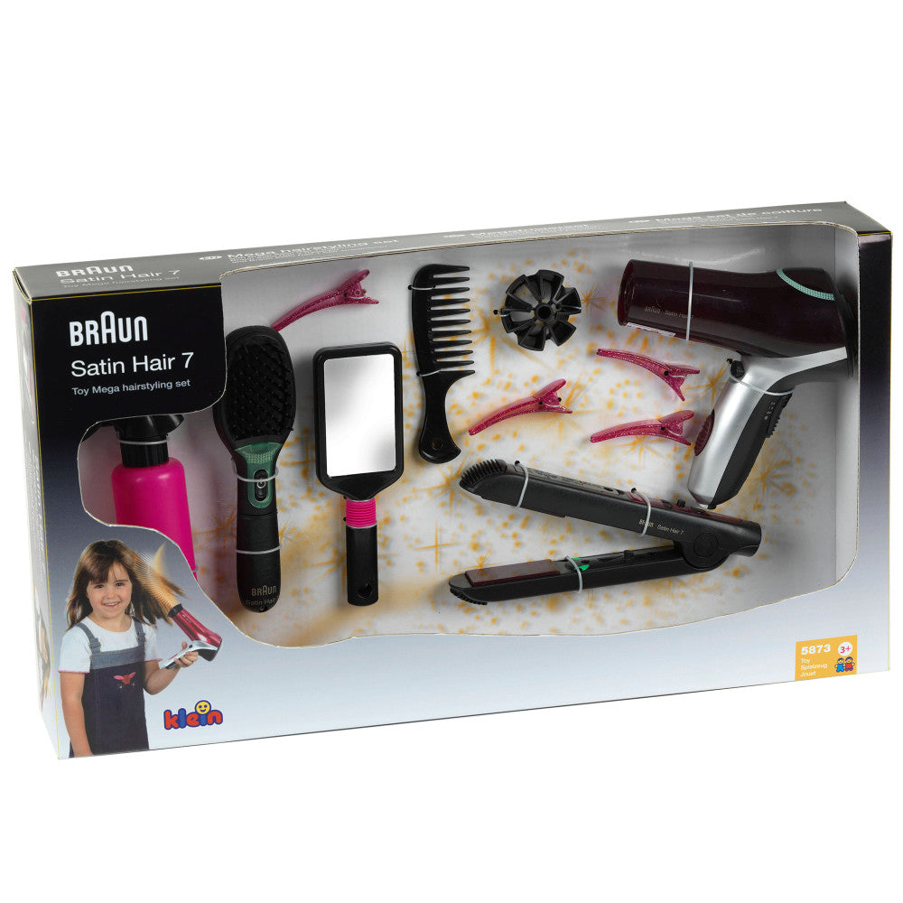 Braun 7-Piece Satin Hair Toy Hairstyling Set for Kids