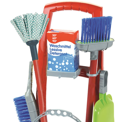 Theo Klein 8-Piece Pretend Play Cleaning Trolley Set with Miele Vacuum