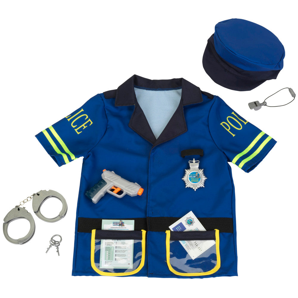 Klein: PRO Police Costume - Blue & Yellow - 7pc Set, Kids Ages 3+