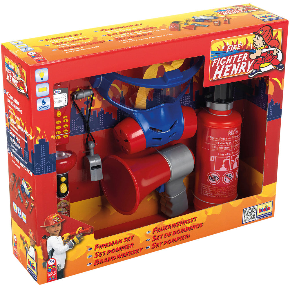 Theo Klein Firefighter Henry Play Set - Kids Pretend Fireman Gear - Ages 3+