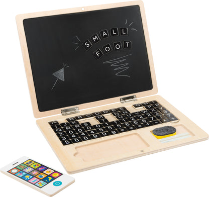 Wooden Laptop with Magnet Board