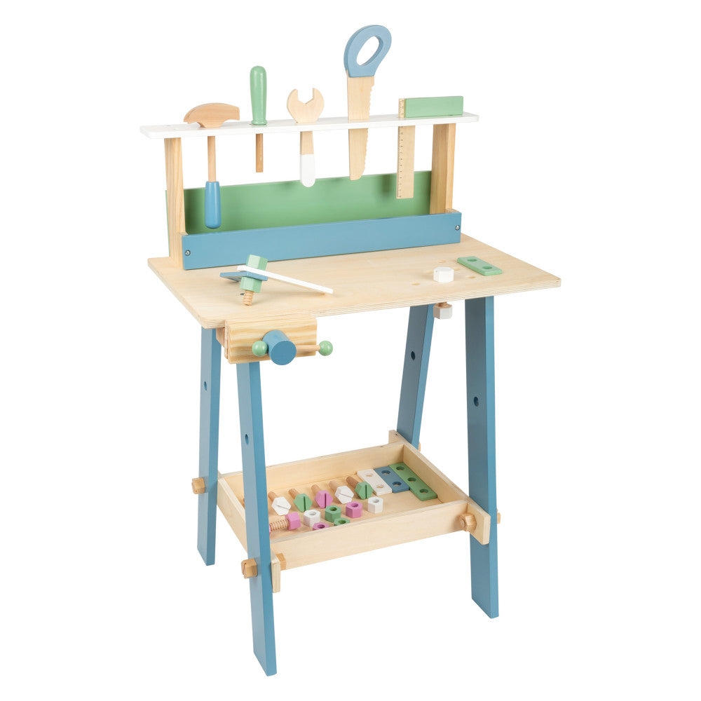 Small Foot Wooden Toys - Premium Nordic Workbench - Gender-Neutral Colors