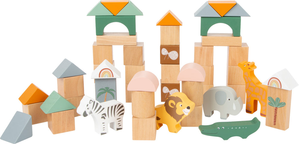 Building Blocks Safari Theme 50 Piece Playset