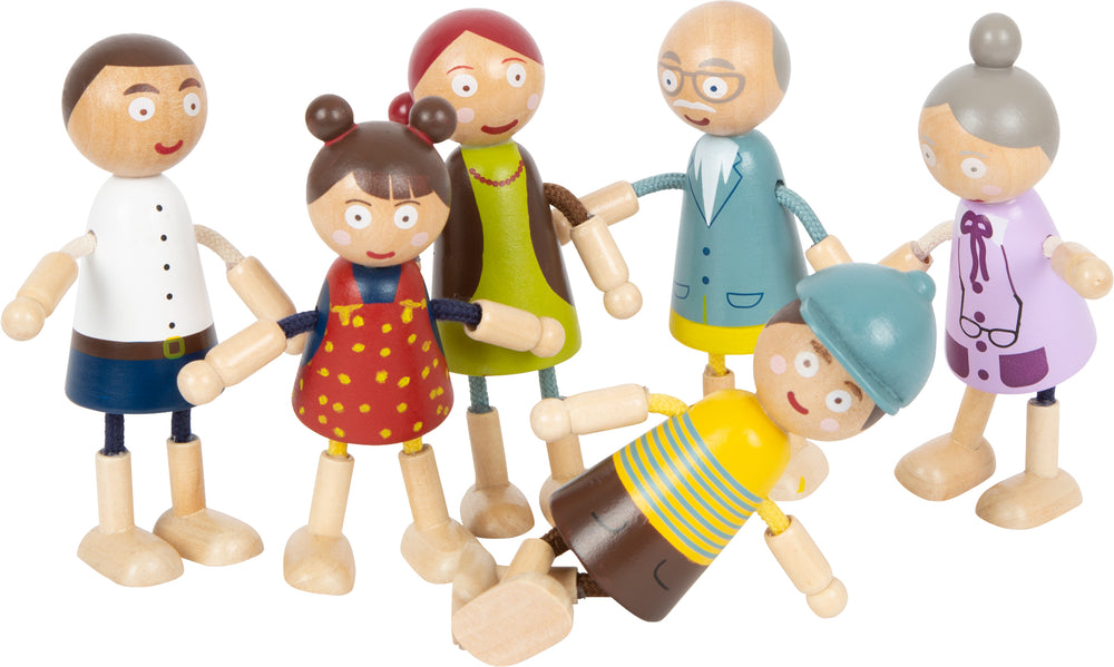 Wooden Bending Dolls Family