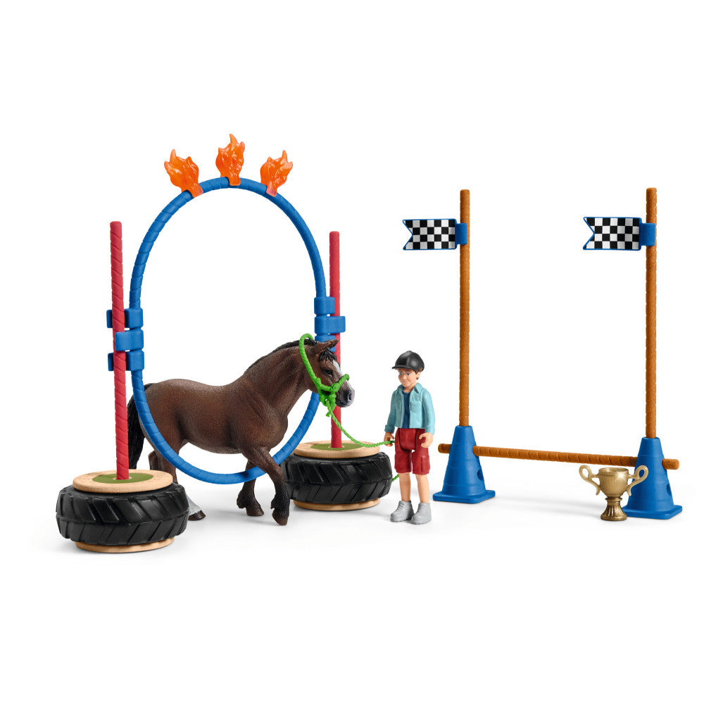 Schleich Farm World Pony Agility Race - 22 Piece Playset