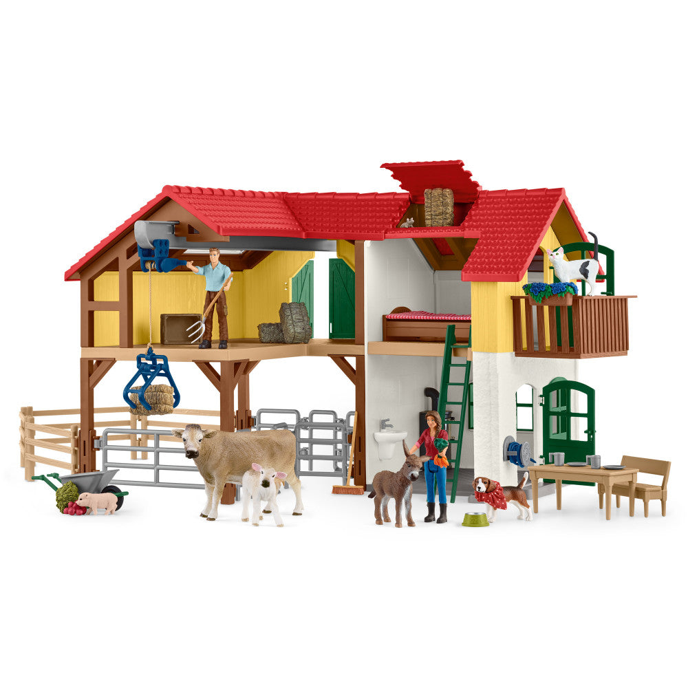 Schleich Farm World Large Farm House Playset - 97 Pieces, Ages 3-8