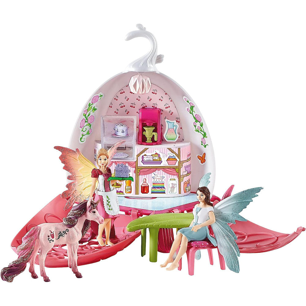 Schleich Bayala Fairy Cafe Blossom 21-Piece Playset with Unicorn