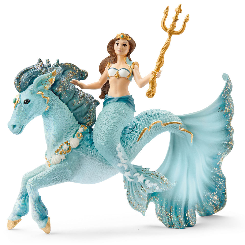 Schleich Bayala Mermaid Eyela with Underwater Horse, 3-Piece Figurine Set