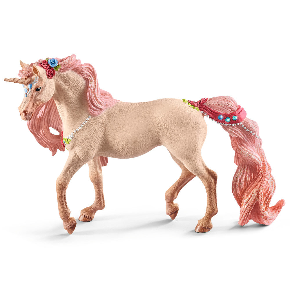 Schleich Bayala 7.1 inch Decorated Unicorn Mare - Magical Figurine